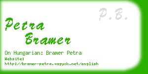 petra bramer business card